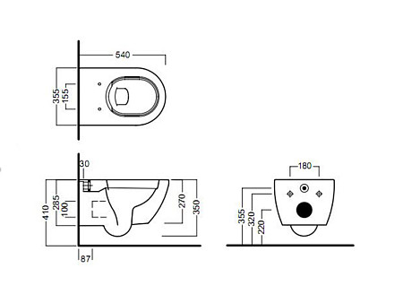 Унитаз подвесной безободковый HATRIA FUSION A1Y1CC02