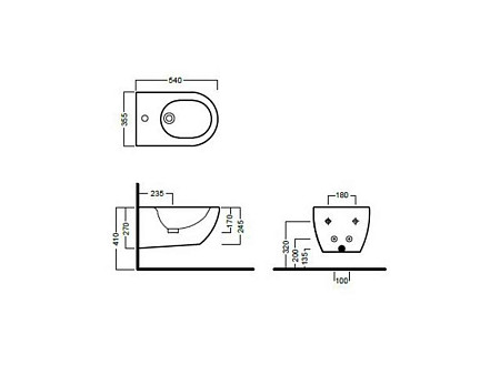 Биде подвесное HATRIA FUSION A0Y1D908